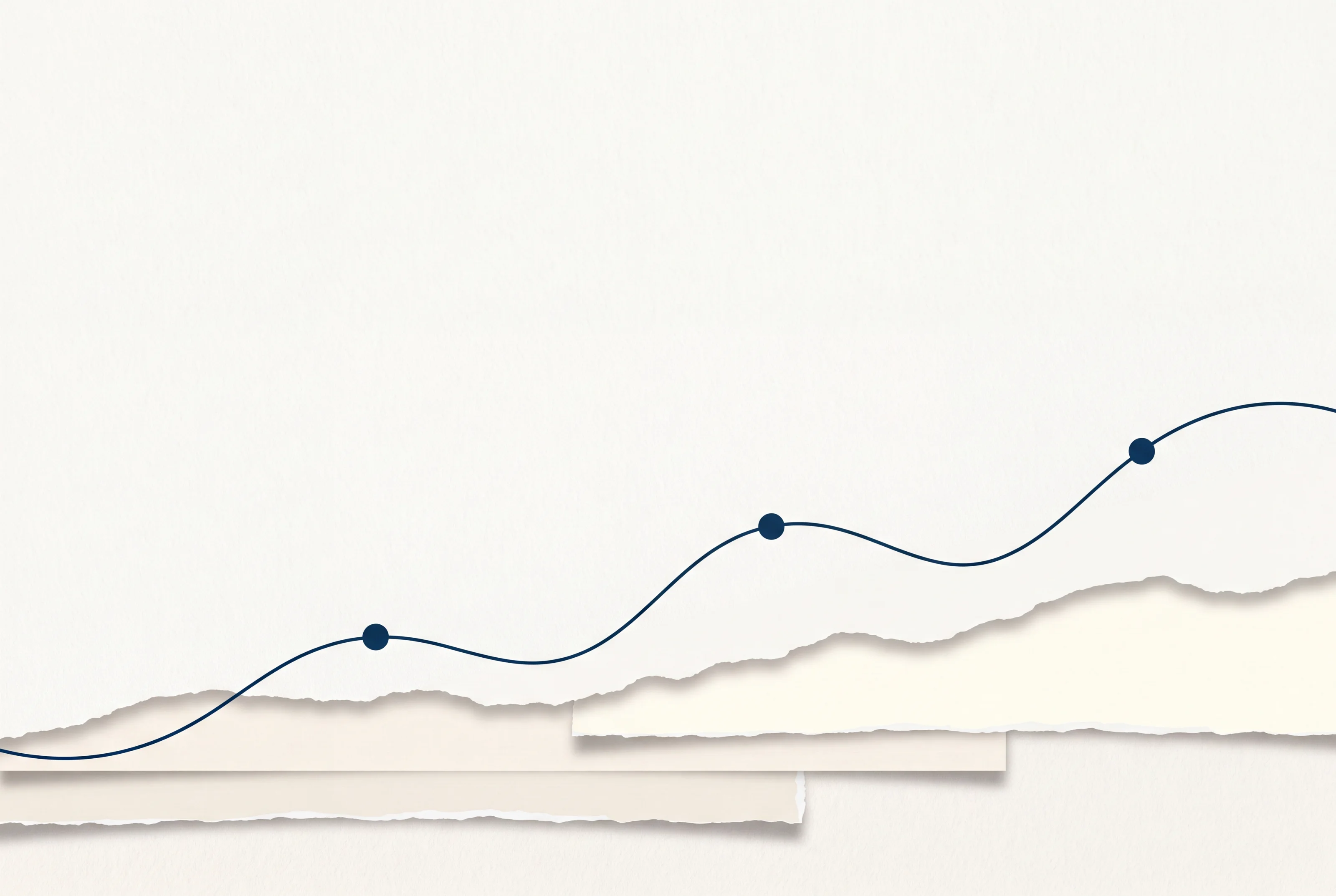 Abstract layered-paper illustration representing the academy's history and growth